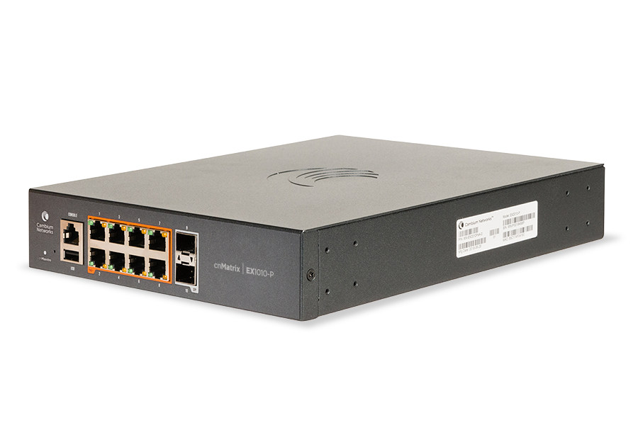 Cambium Networks cnMatrix EX1010-P, 8 poort 75W PoE
